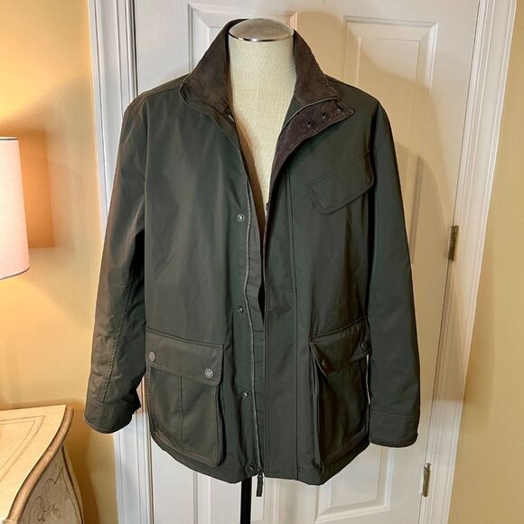 EUC Men's Timberland Waterproof Dark Olive Green Classic Field Jacket Size XL - Picture 8 of 8